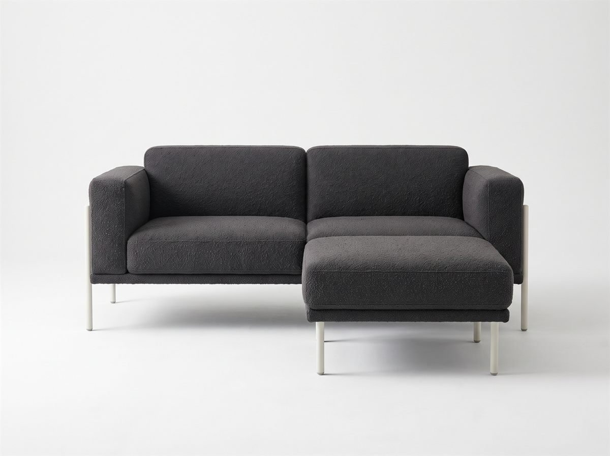 Charcoal corner sectional